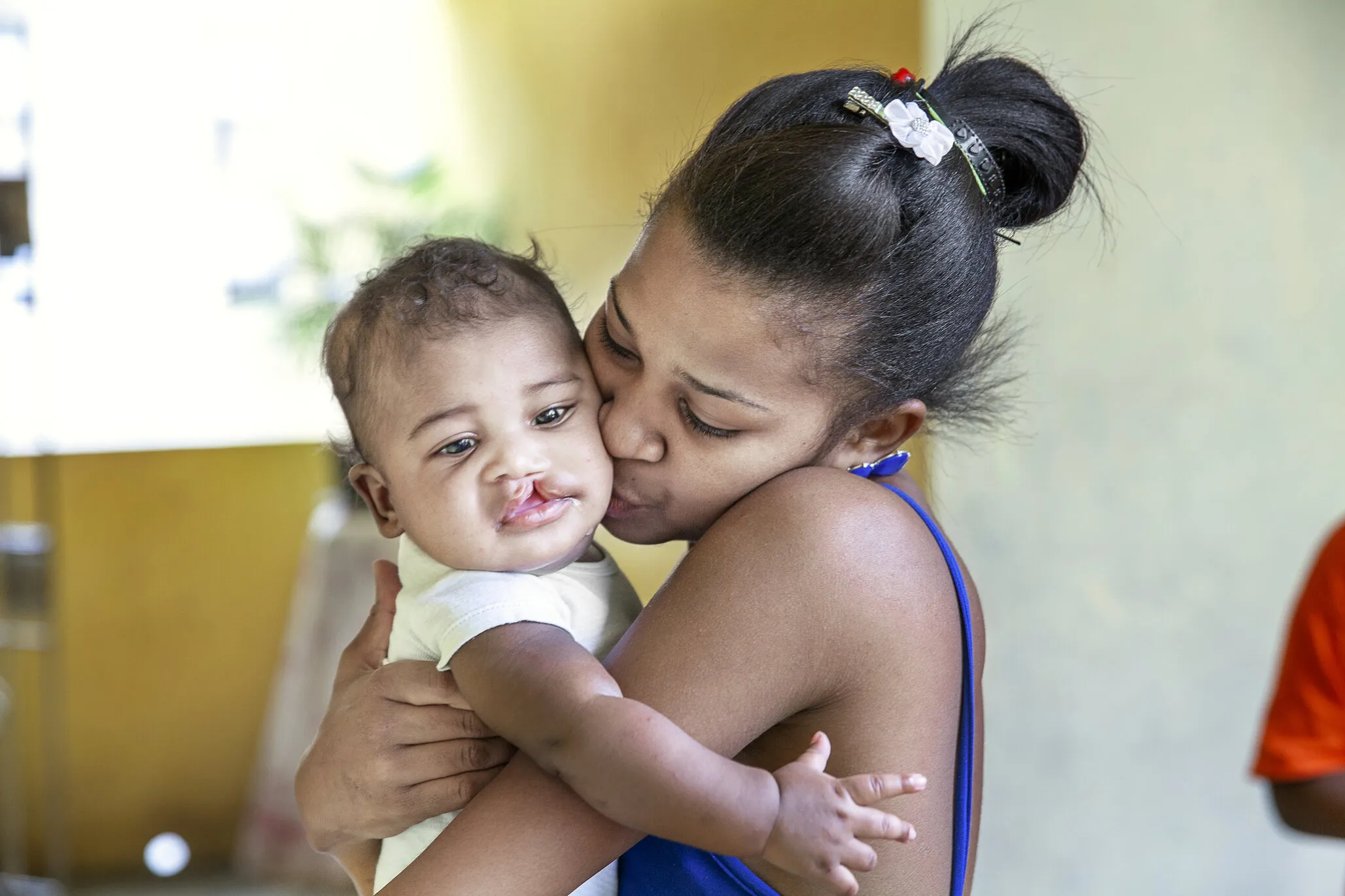 Jose Luis, 4 months old, and his mom.