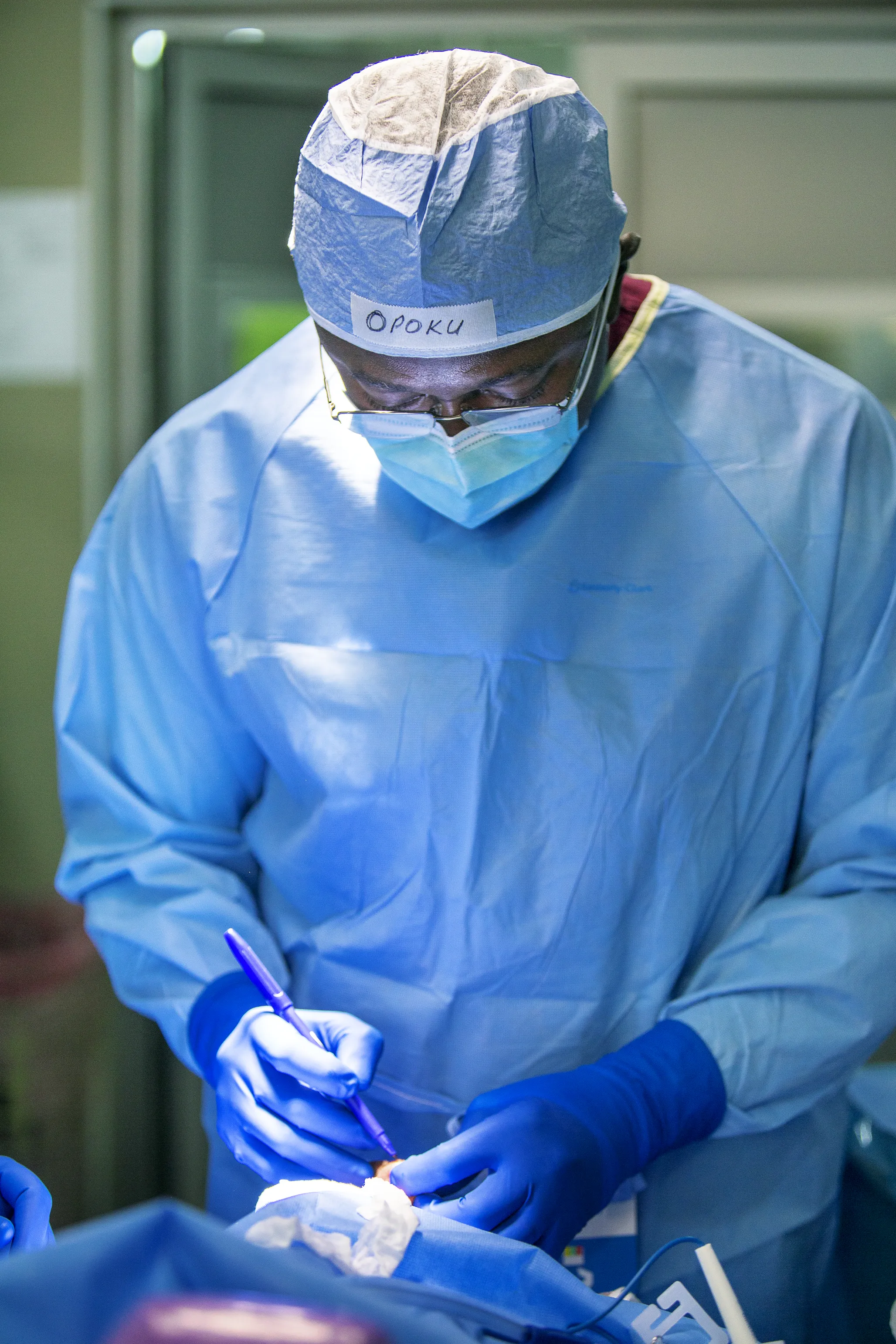 Operation Smile Ghana medical director and cleft surgeon Dr. Opoku Ampomah during Operation Smile's 2018 surgical program in Koforidua, Ghana.