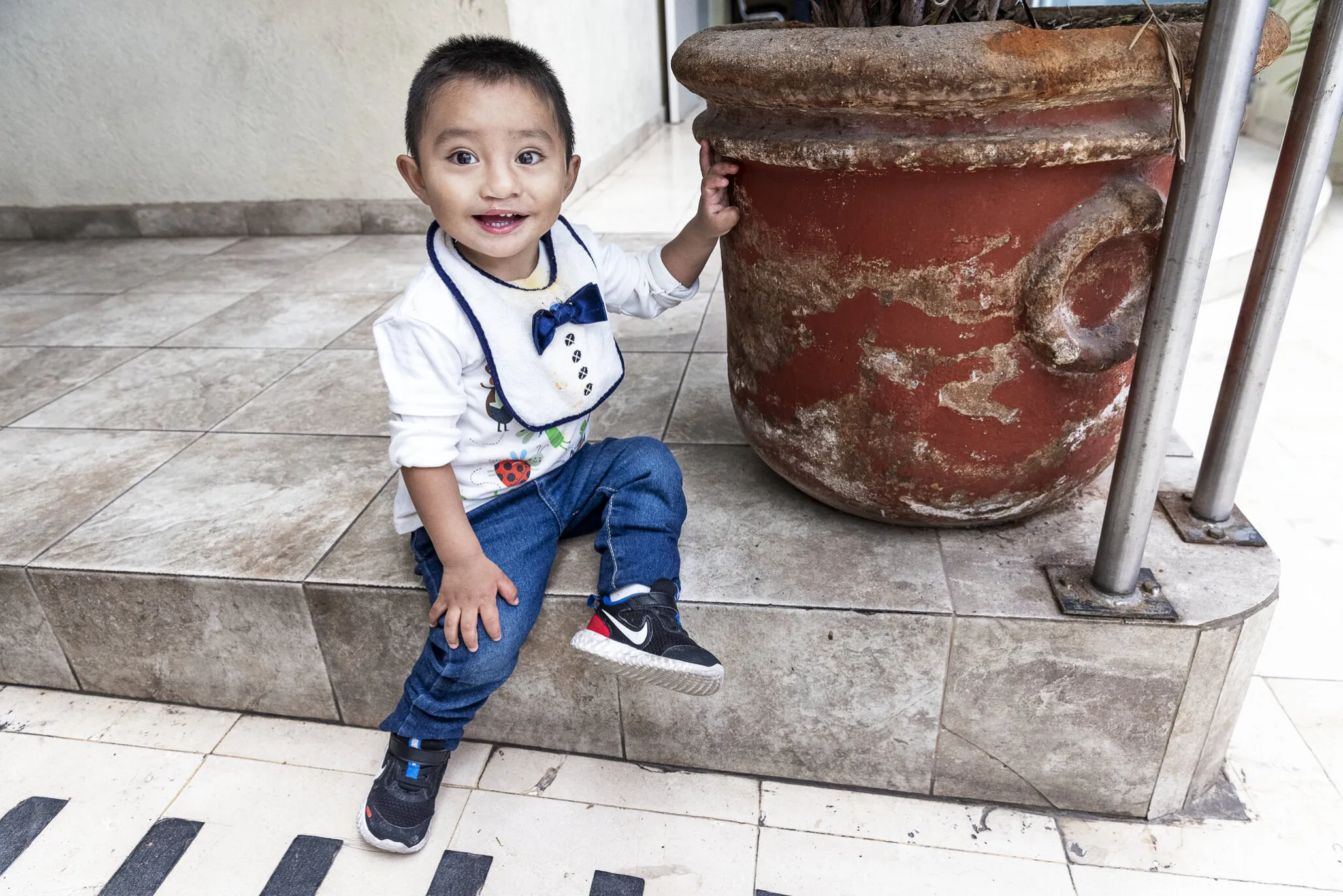 Two-year-old Sebastian returns to the care of Operation Smile Mexico volunteers for his cleft palate surgery in Guadalajara.