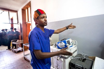  PC Assistant Abreham Haddis. The Operation Smile rotation's first day of surgery at Jimma University Hospital in Jimma, Ethiopia on Tuesday, March 17th, 2015.