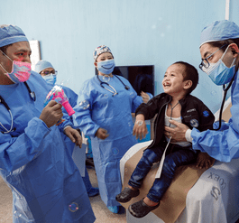 Anesthesiologists Relax with a Patient in Peten, Guatemala