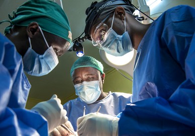 Faustin Ntirenganya in surgery