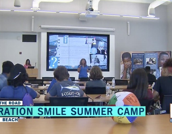 Melany Bishop, ILC Program Associate, leads the Operation Smile “Word of Medicine” summer camp for middle school students at Global Headquarters in Virginia Beach.