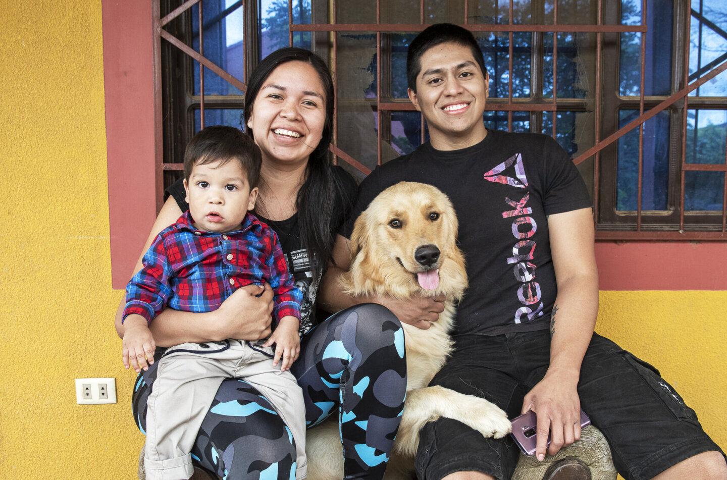 Jack and his family, after surgery.