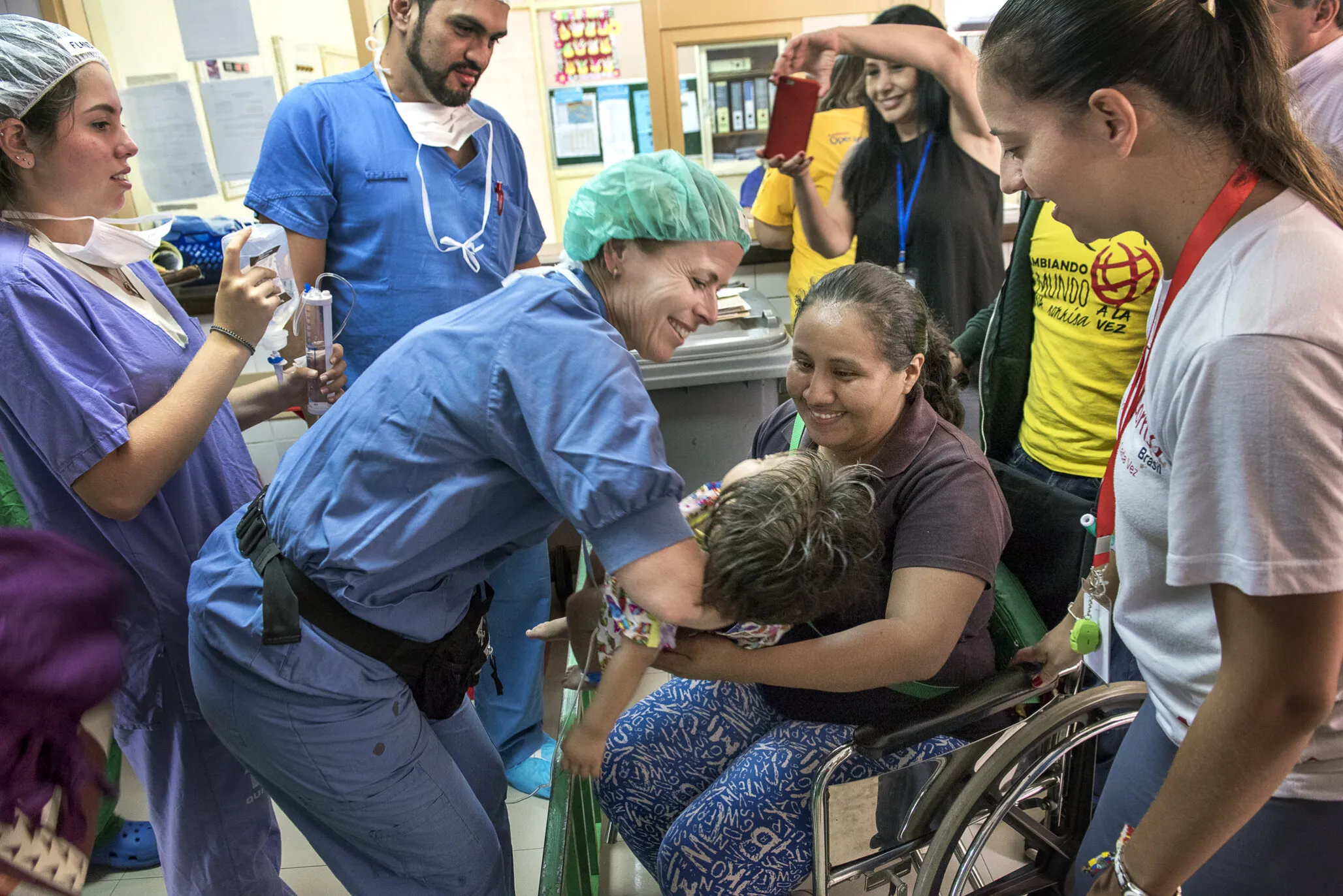 Nora and Damian are reunited after his cleft lip surgery.