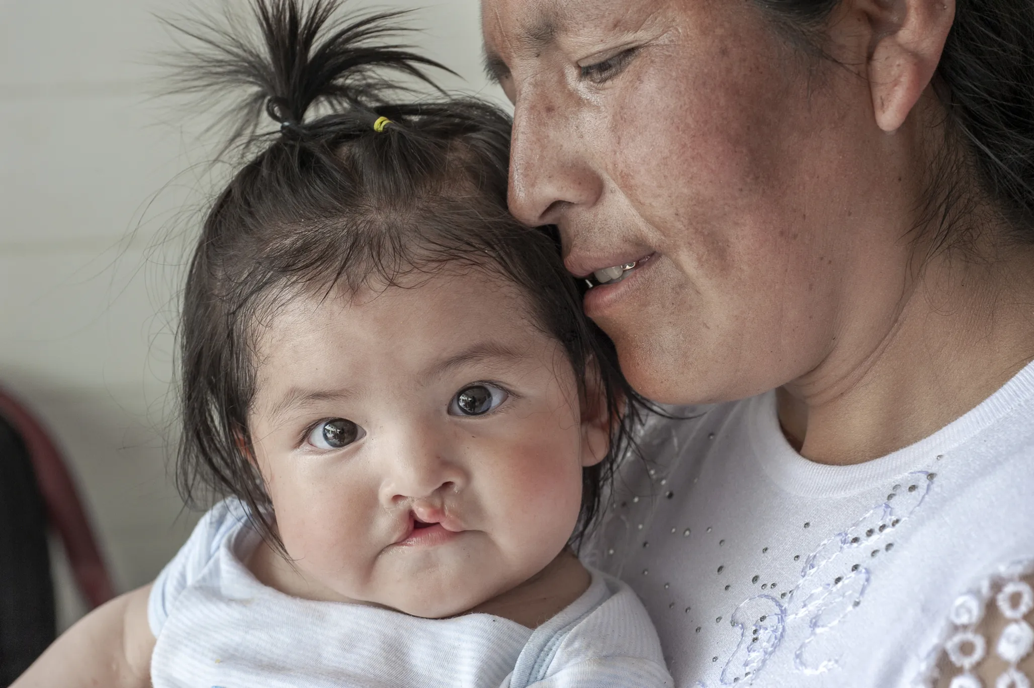 Eight-month-old Annika with her mom, Justina.