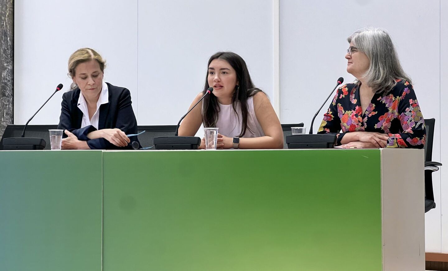 Patient advocate Laura Alvarez speaks at the 77th World Health Assembly.