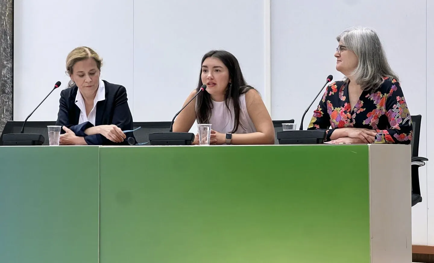 Patient advocate Laura Alvarez speaks at the 77th World Health Assembly.