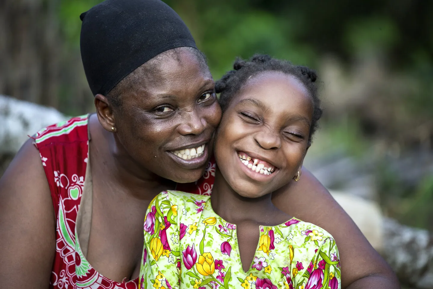 Ramata poses with her mother, Mariana, after surgery.