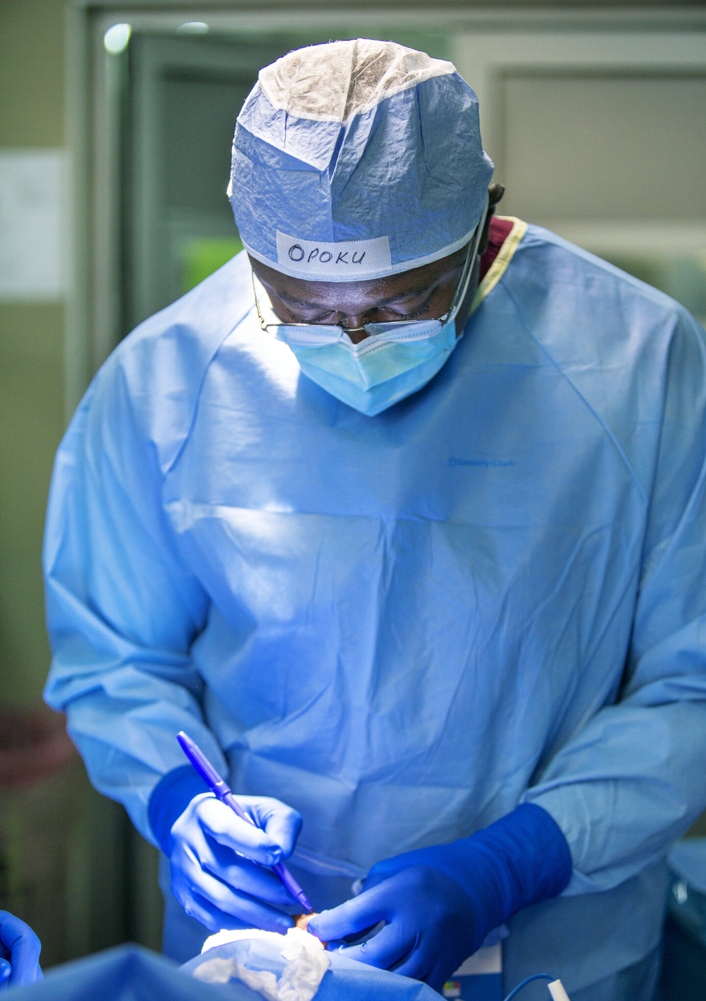 Operation Smile Ghana medical director and cleft surgeon Dr. Opoku Ampomah during Operation Smile's 2018 surgical program in Koforidua, Ghana.