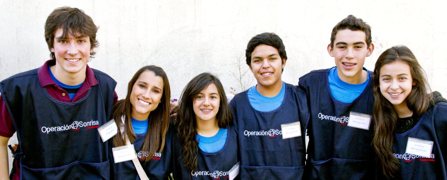 Students volunteer with Operation Smile Guatemala.