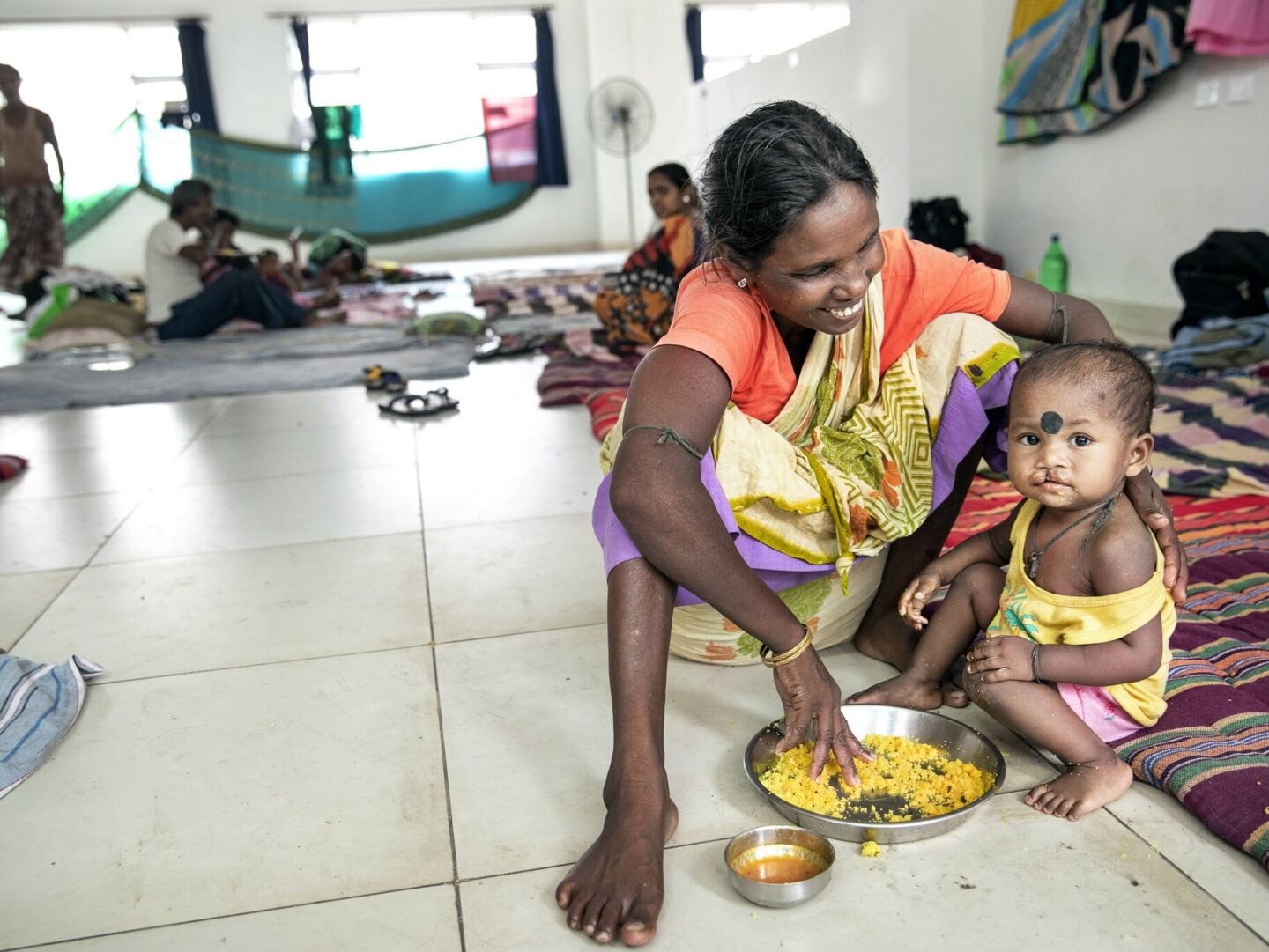 Patients gather during a program in Durgapur, India.