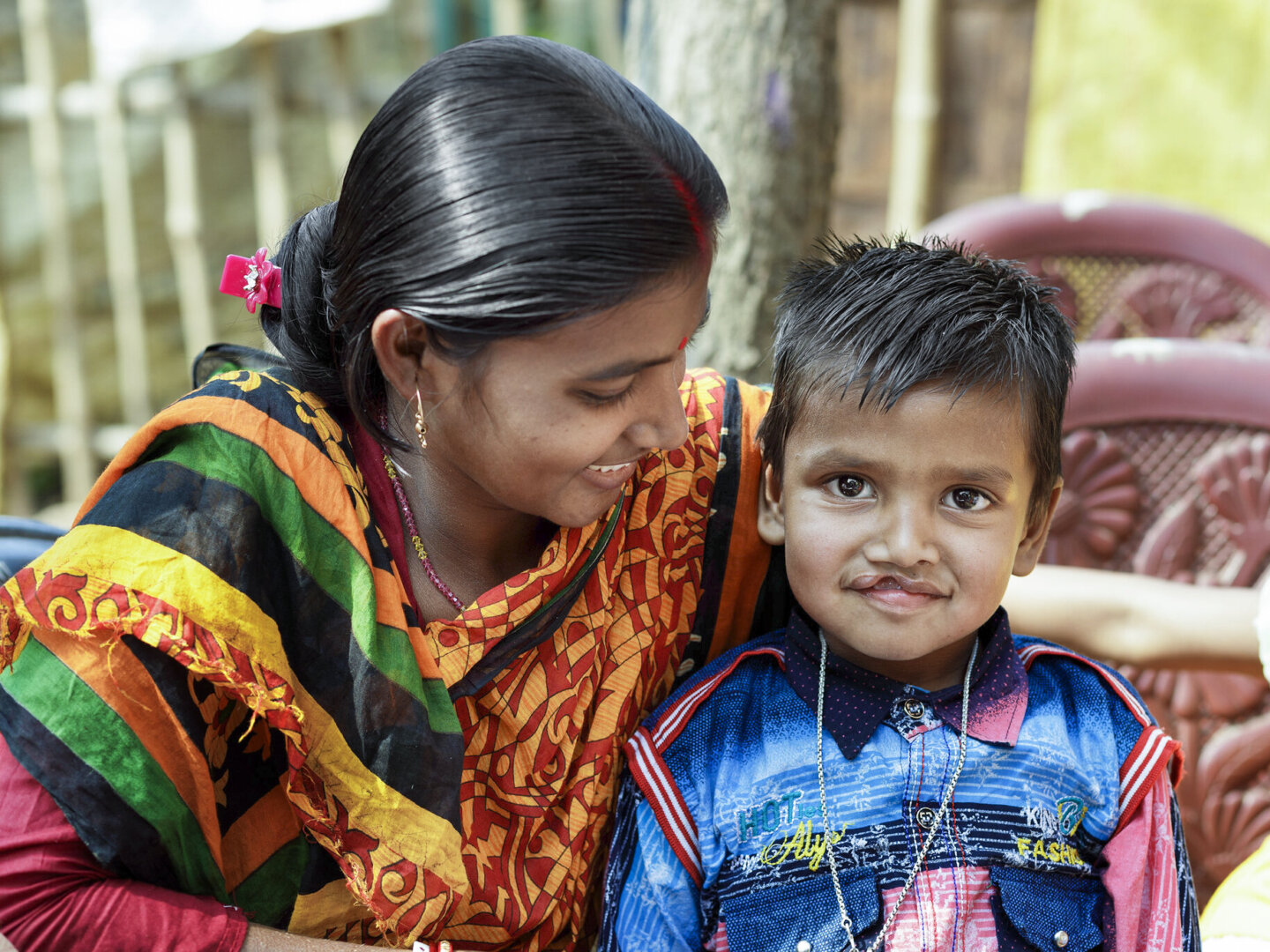 Shyam, before surgery, smiles for the camera.