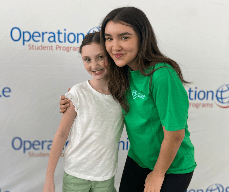 Laura and Farryn pose for a photo.