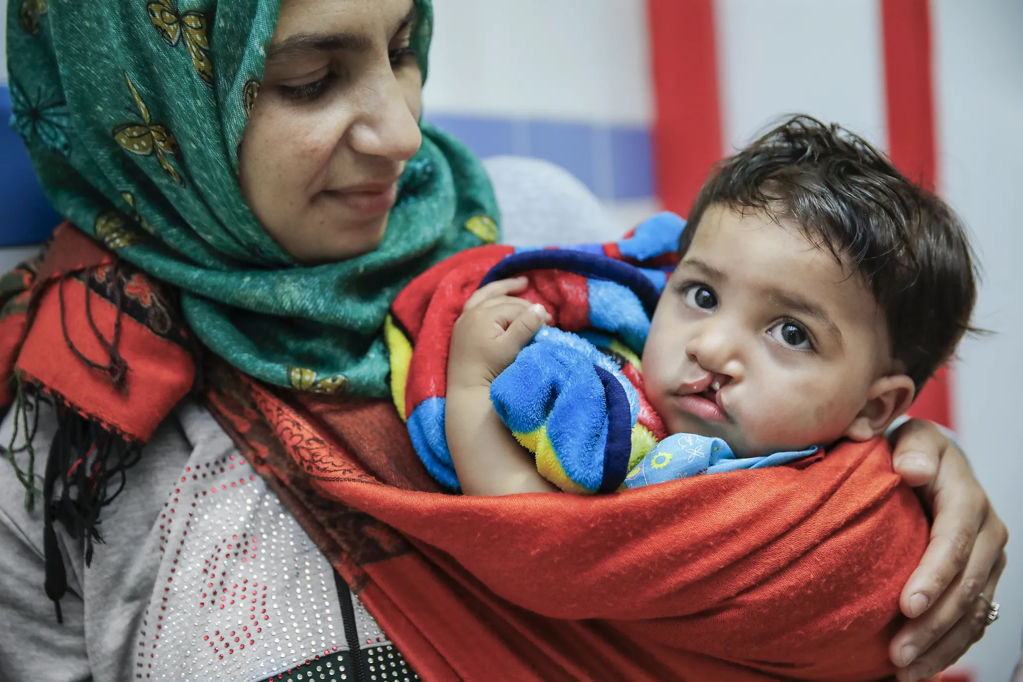 Meriem looks at the camera before surgery in Morocco in 2020.
