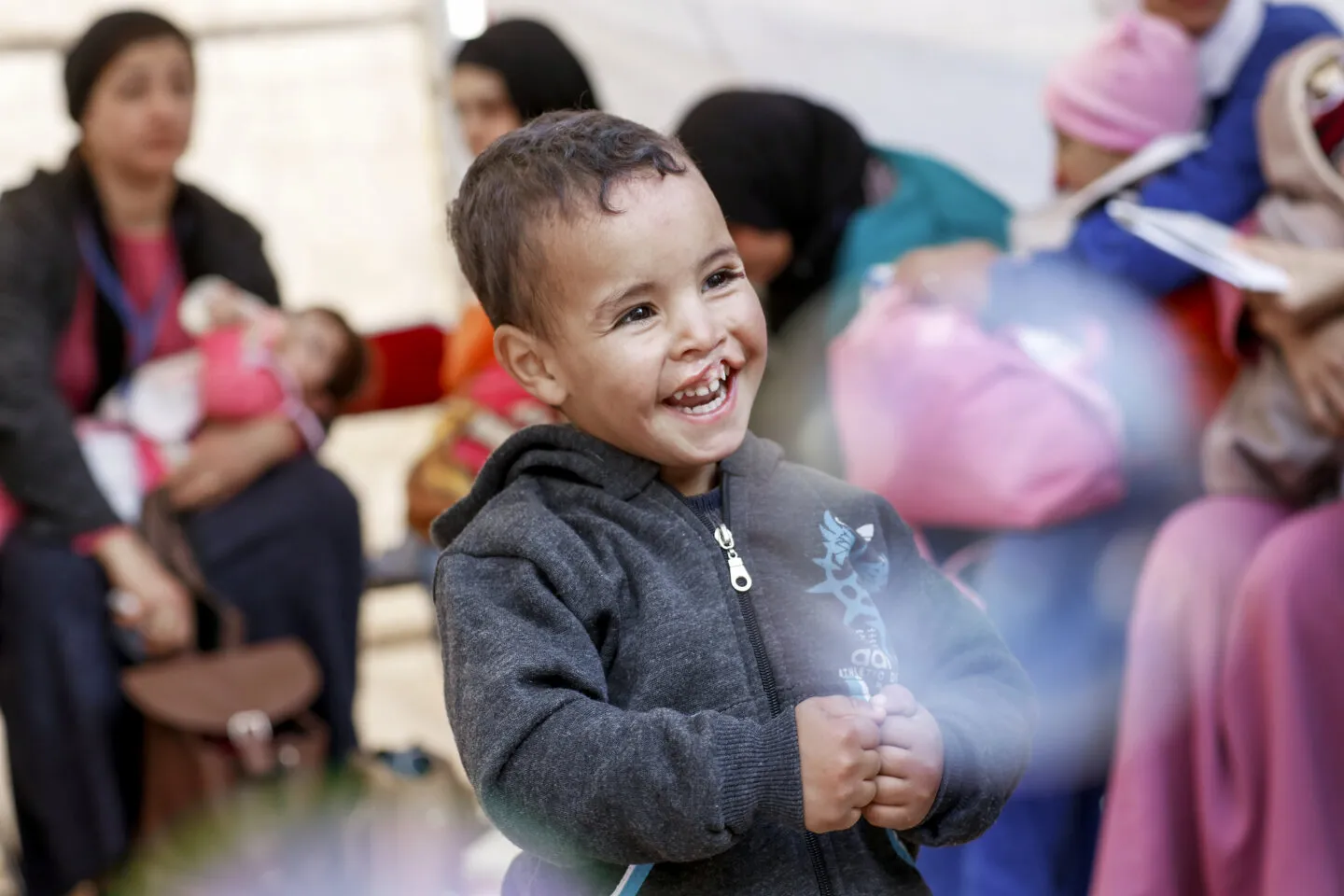 Radouane smiles during a program in 2020 in Morocco.