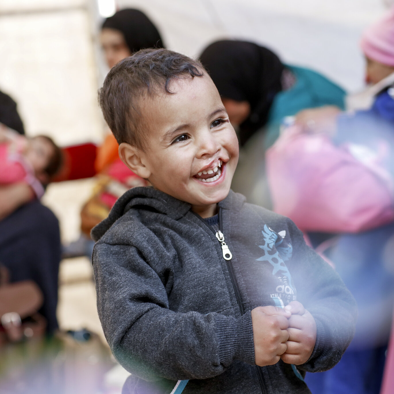 Radouane smiles during a program in 2020 in Morocco.