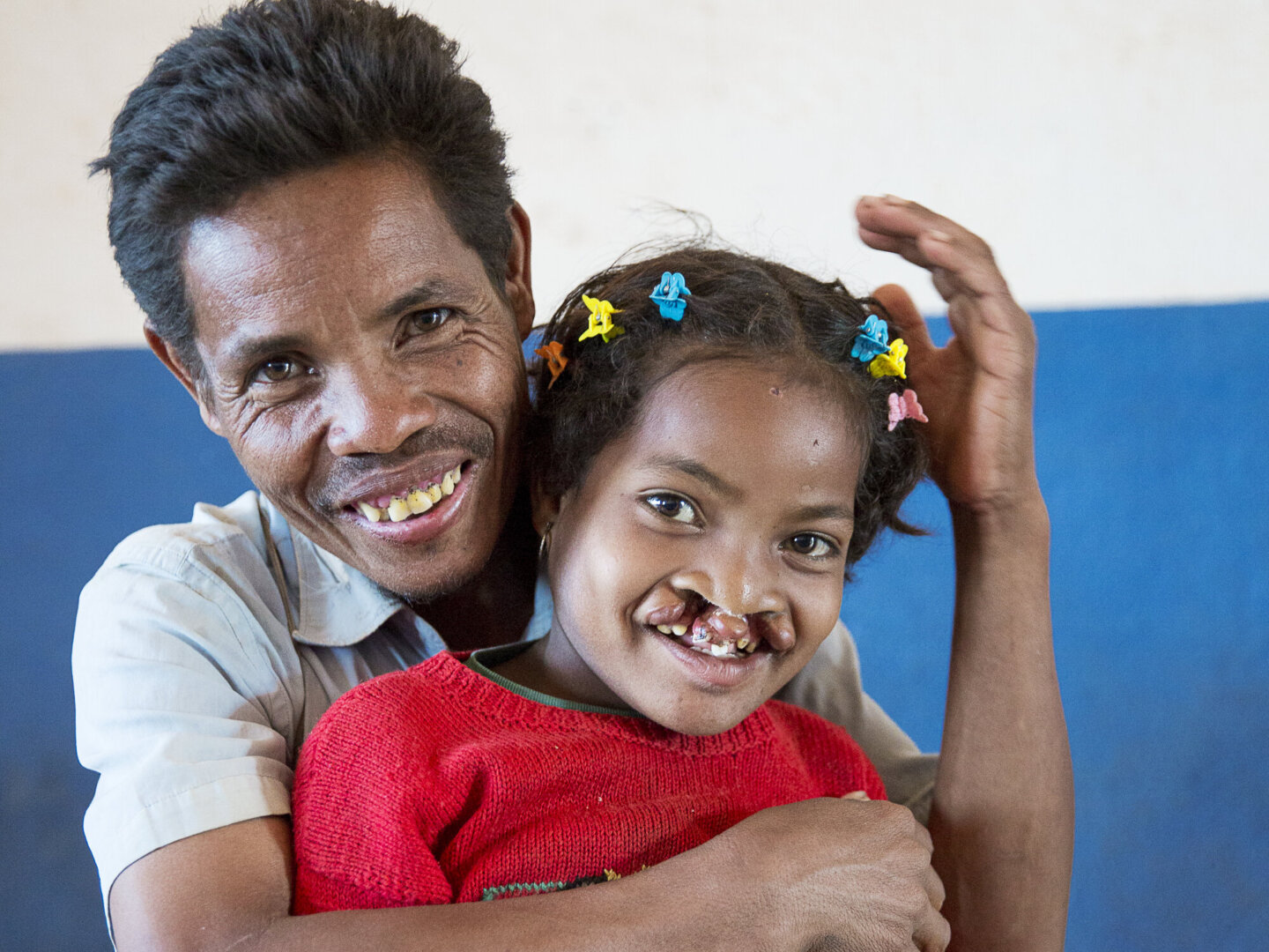 Clara with her father, Dede.