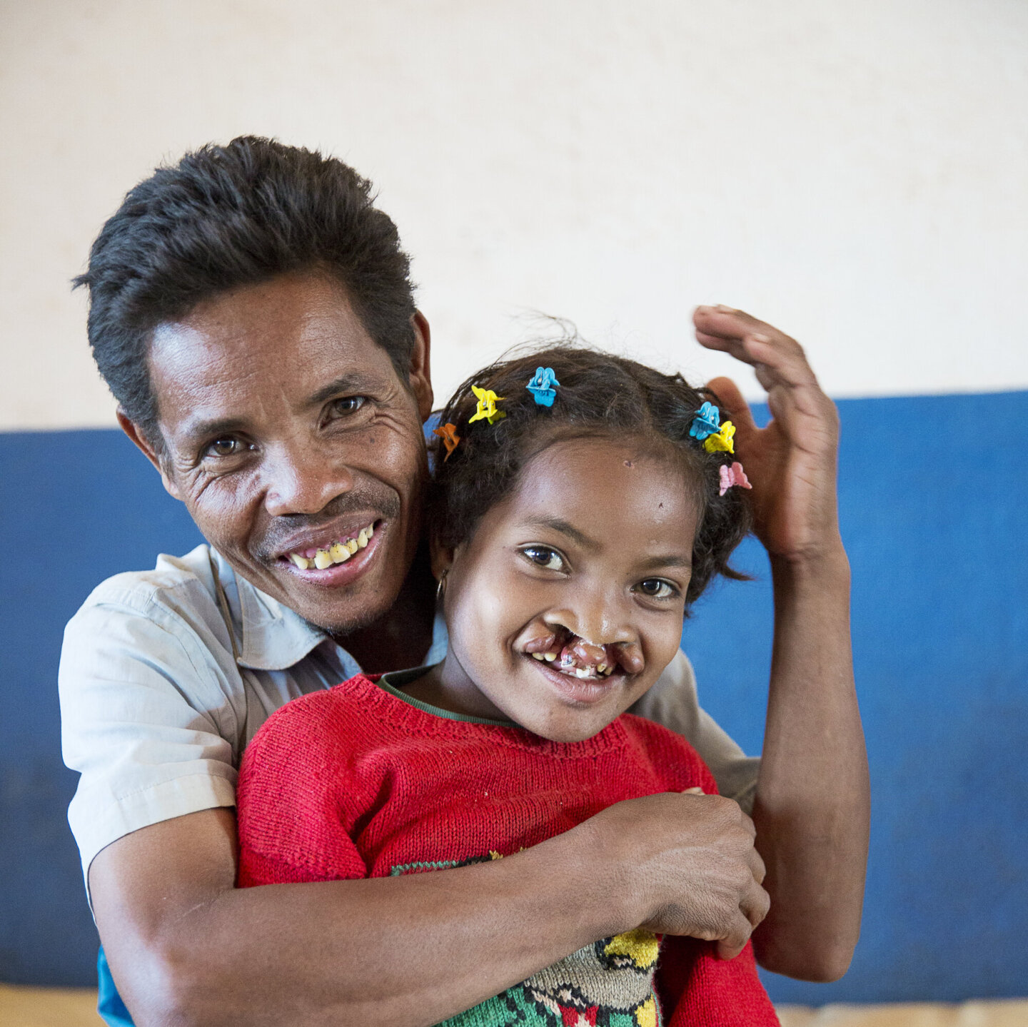 Clara with her father, Dede.