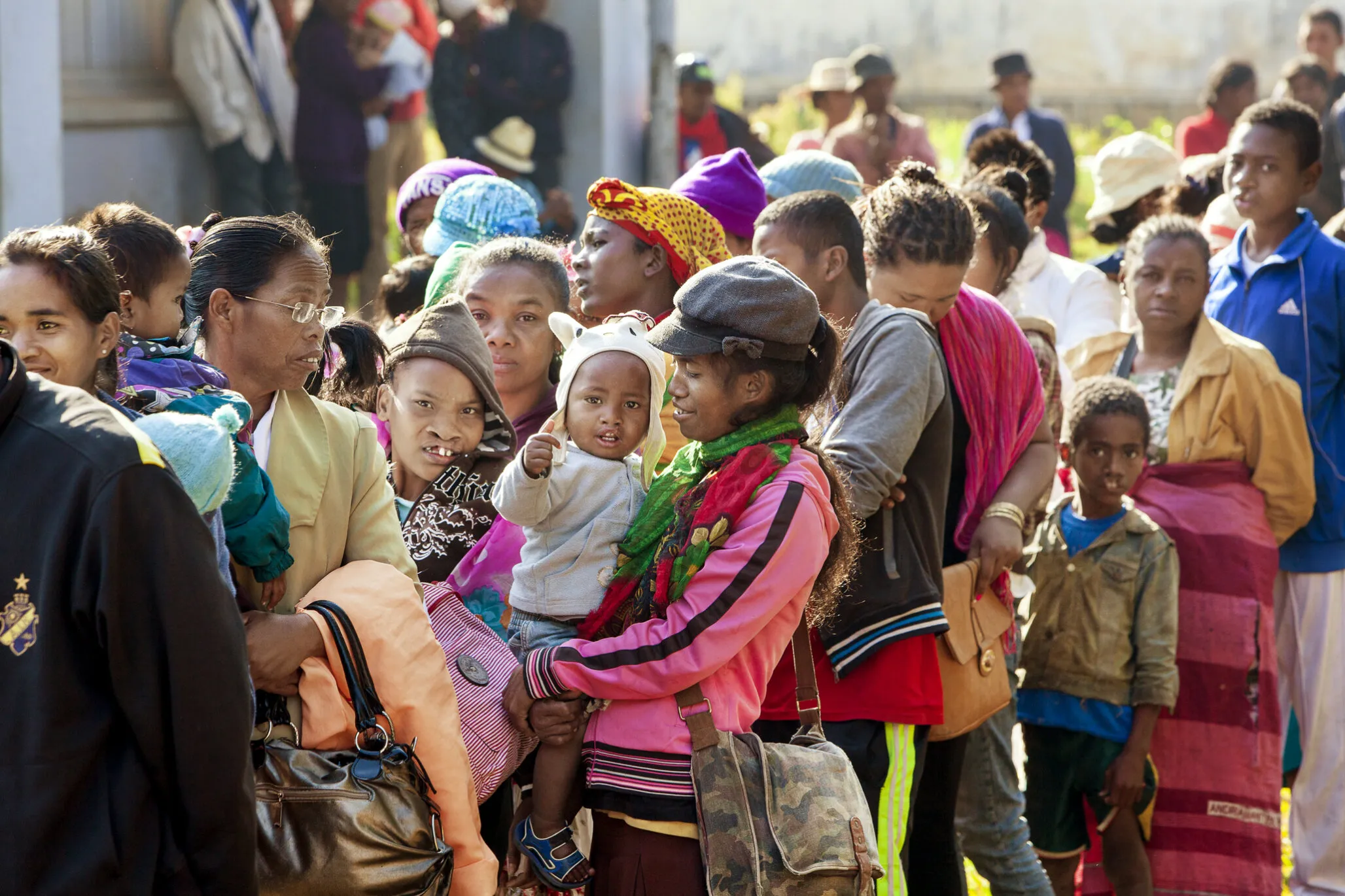 Patients arriving at Operation Smile Madagascar's 2016 surgical program to Antsirabe.