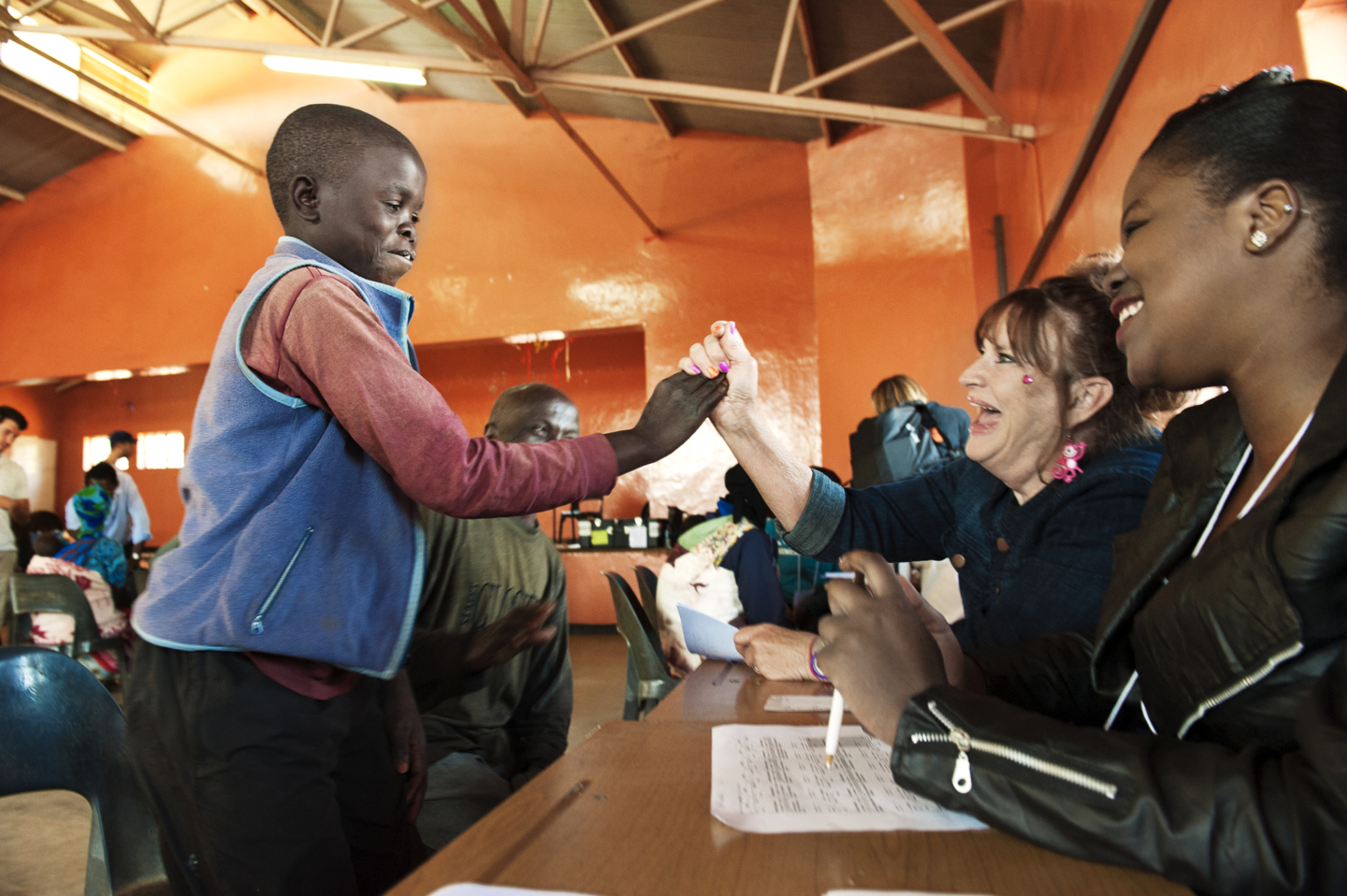After passing his comprehensive health evaluation, Cosmas and his father learn that he's been placed on the surgical schedule during a 2015 Operation Smile Malawi surgical program in Lilongwe.