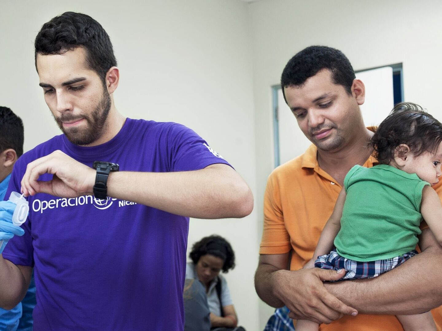 Operation Smile staff collect DNA samples for the International Family Study.