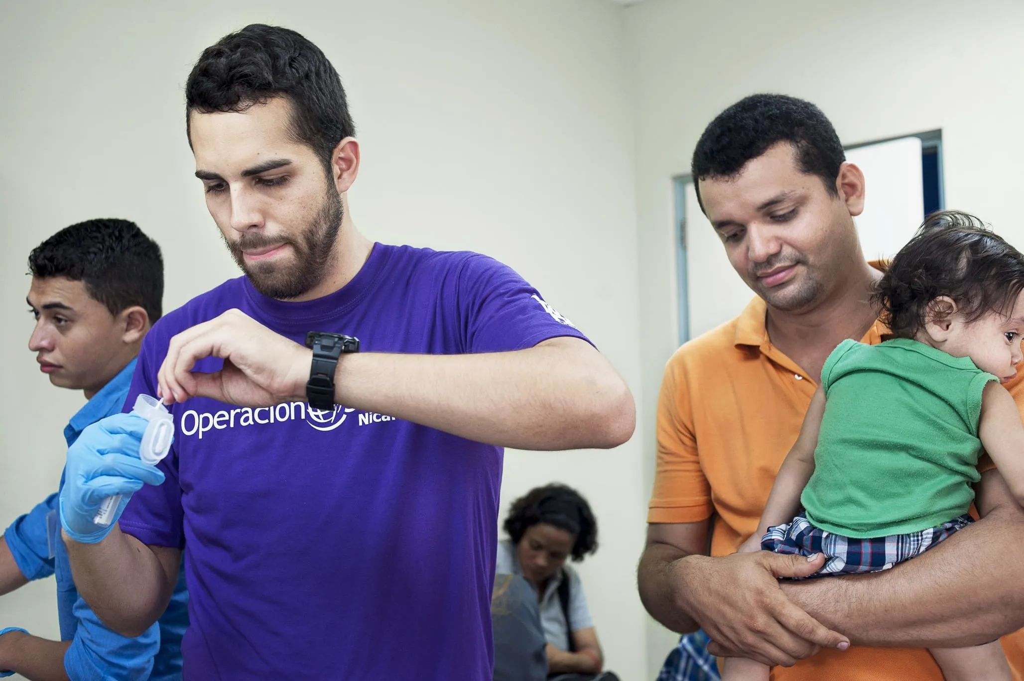 Operation Smile staff collect DNA samples for the International Family Study.