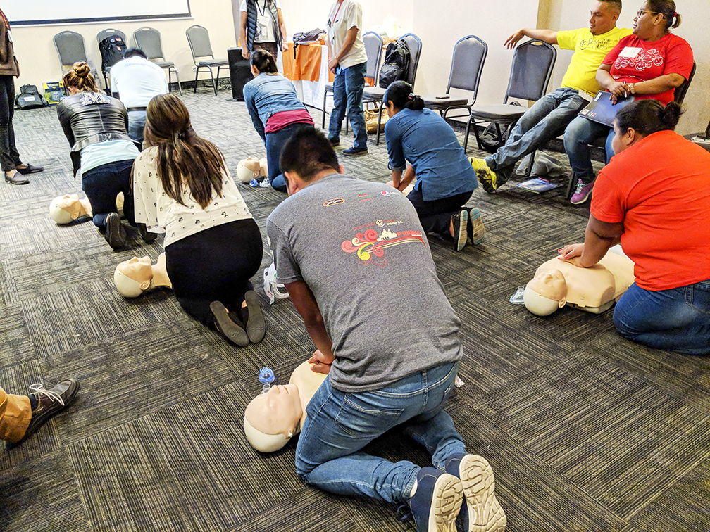Operation Smile medical volunteers from across Latin America practice BLS.