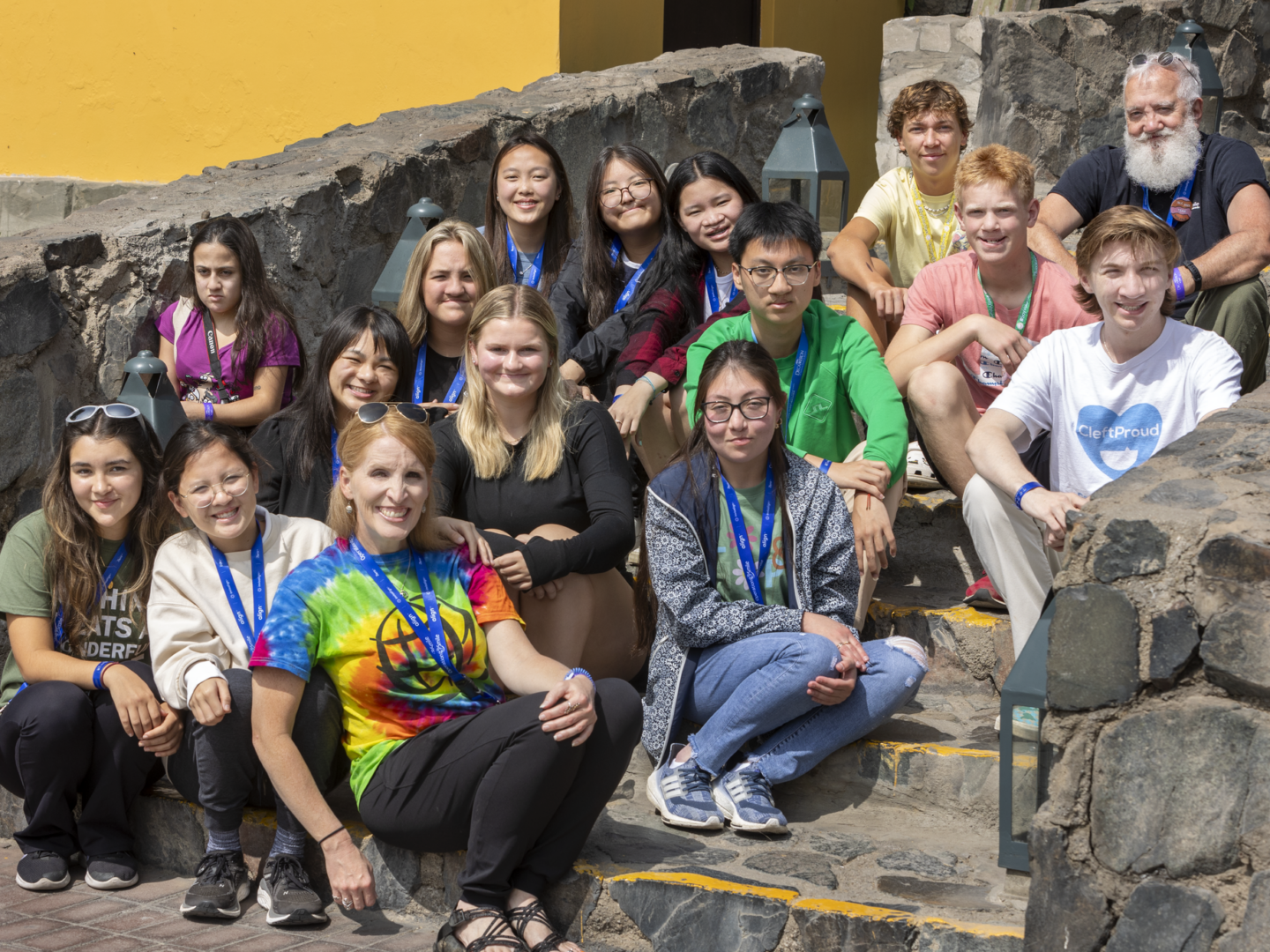 Students and chaperones gather during the International Student Leadership Conference (ISLC) in Peru in 2023.