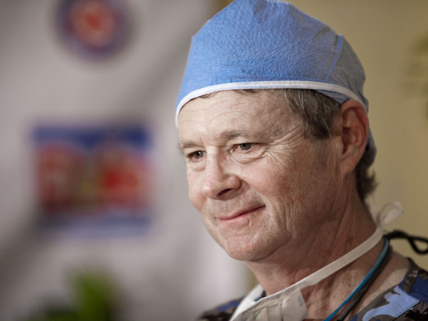 Bill Magee smiles softly during a surgical program in the Philippines.