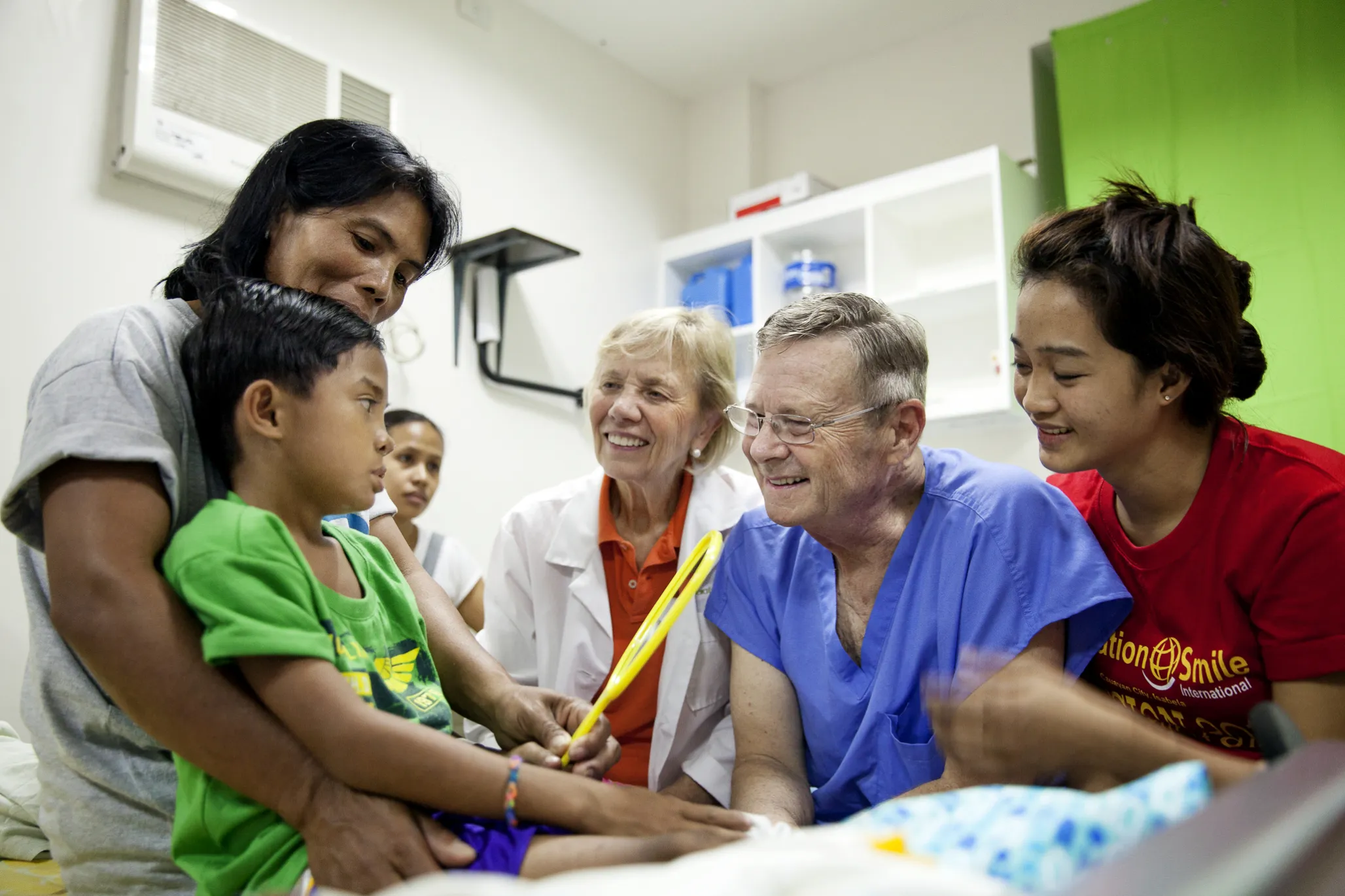 Nine-year-old Aljay and her mother, Anita, during a 2015 Operation Smile surgical program to Cauayan City, Philippines.