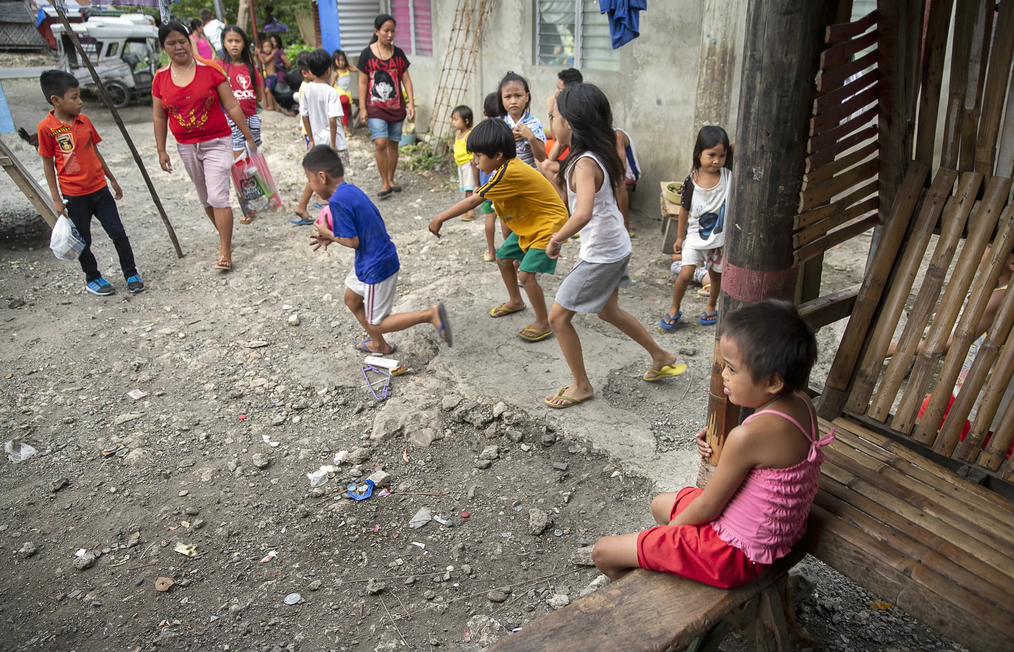 Jane Rose is left to watch as her neighbors play a game together.