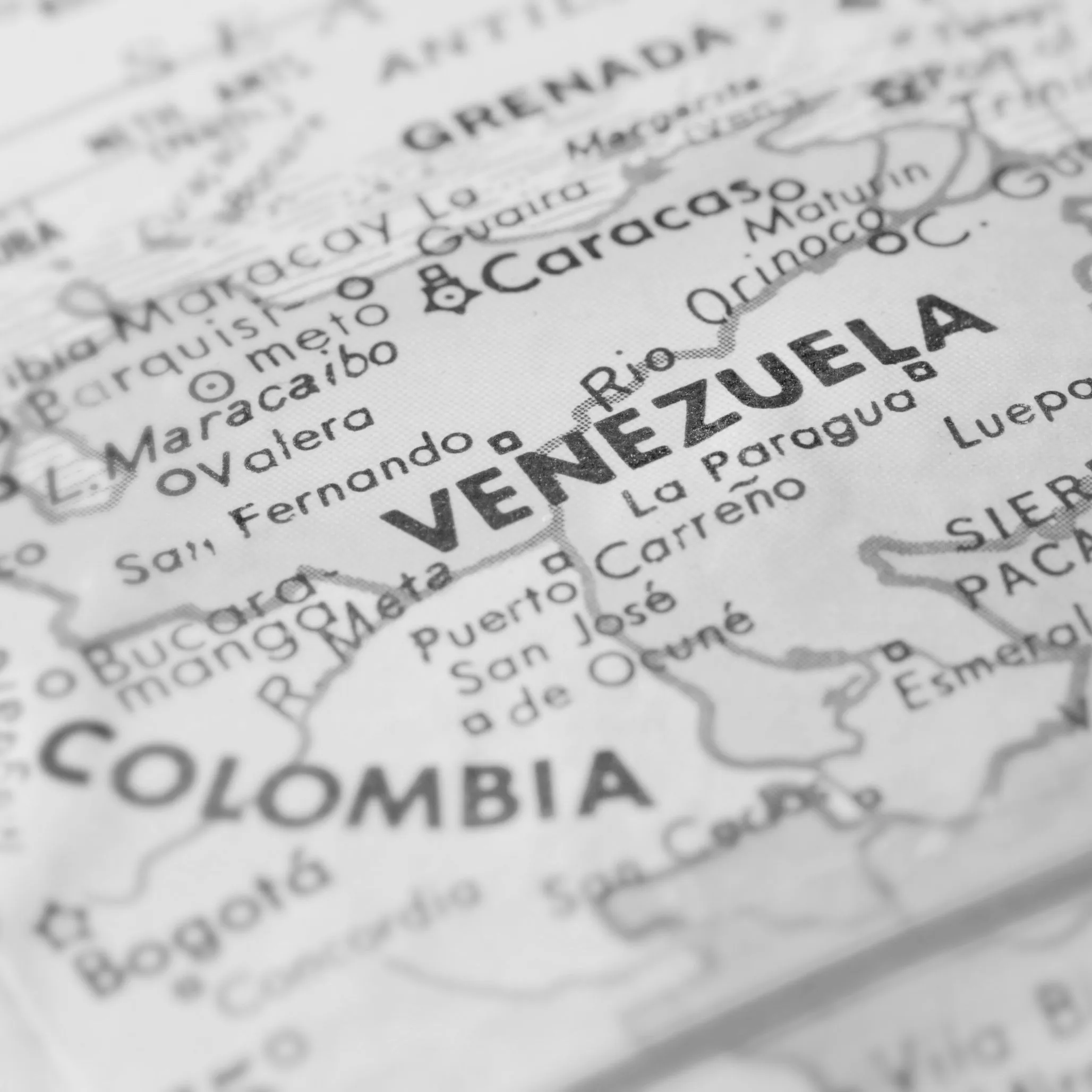 Image of map of Venezuela