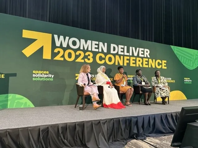 Leaders speak to the audience during the Operation Smile panel during Women Deliver 2023.