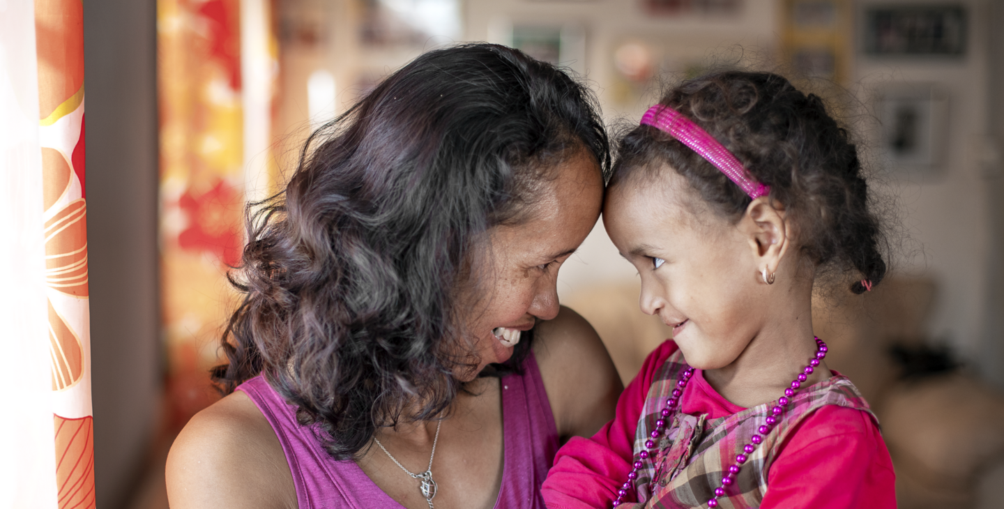 Volunteer Nina Alexia Rabeson, pictured with her daughter.