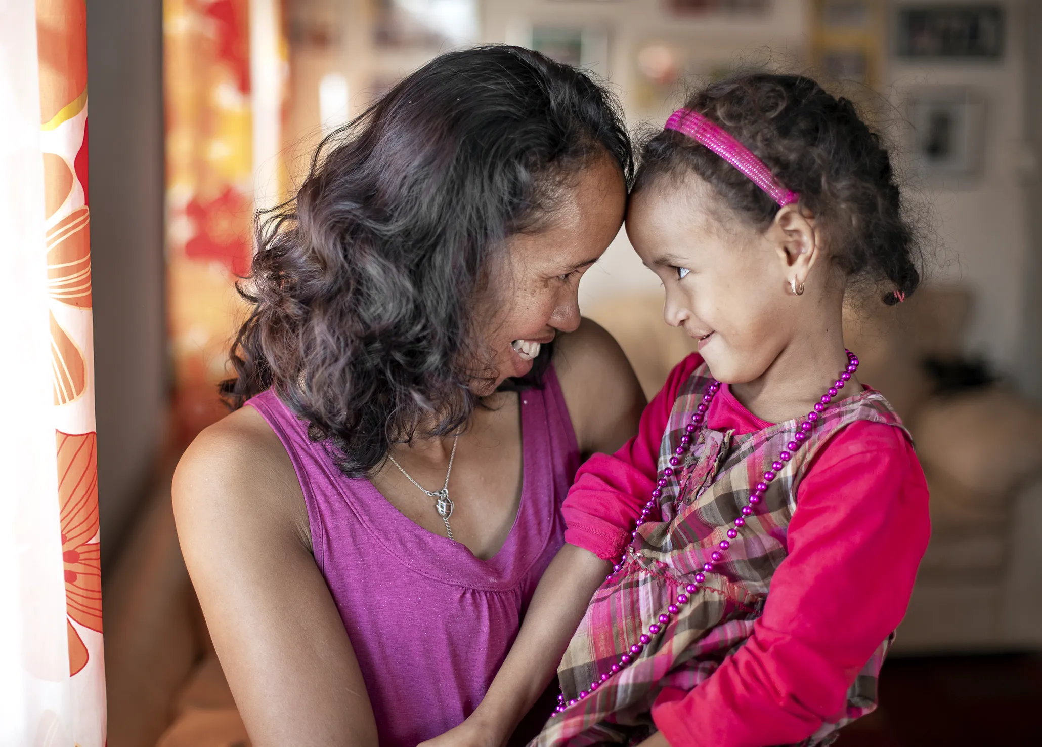 Volunteer Nina Alexia Rabeson, pictured with her daughter.