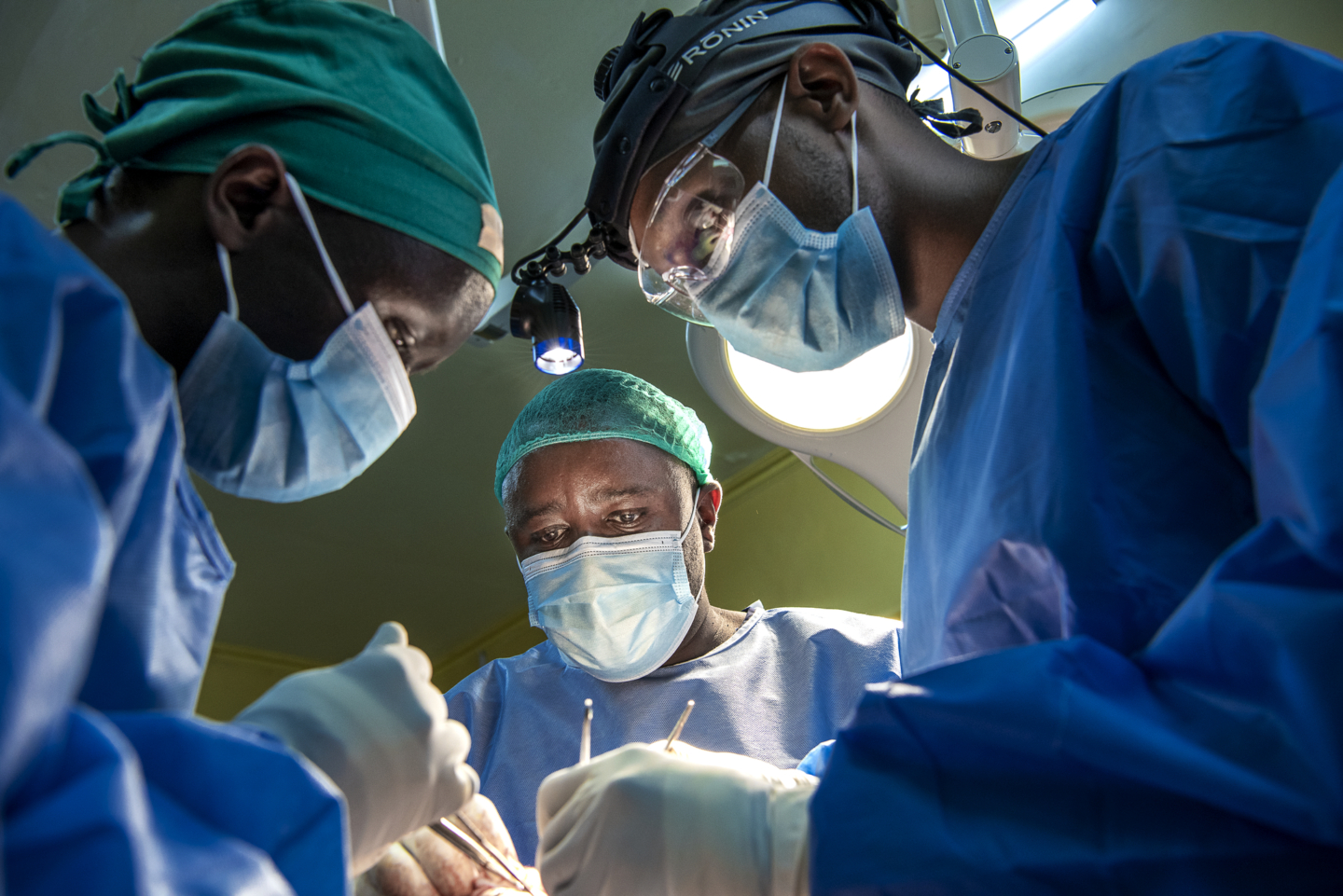 Surgeons at work in Rwanda.