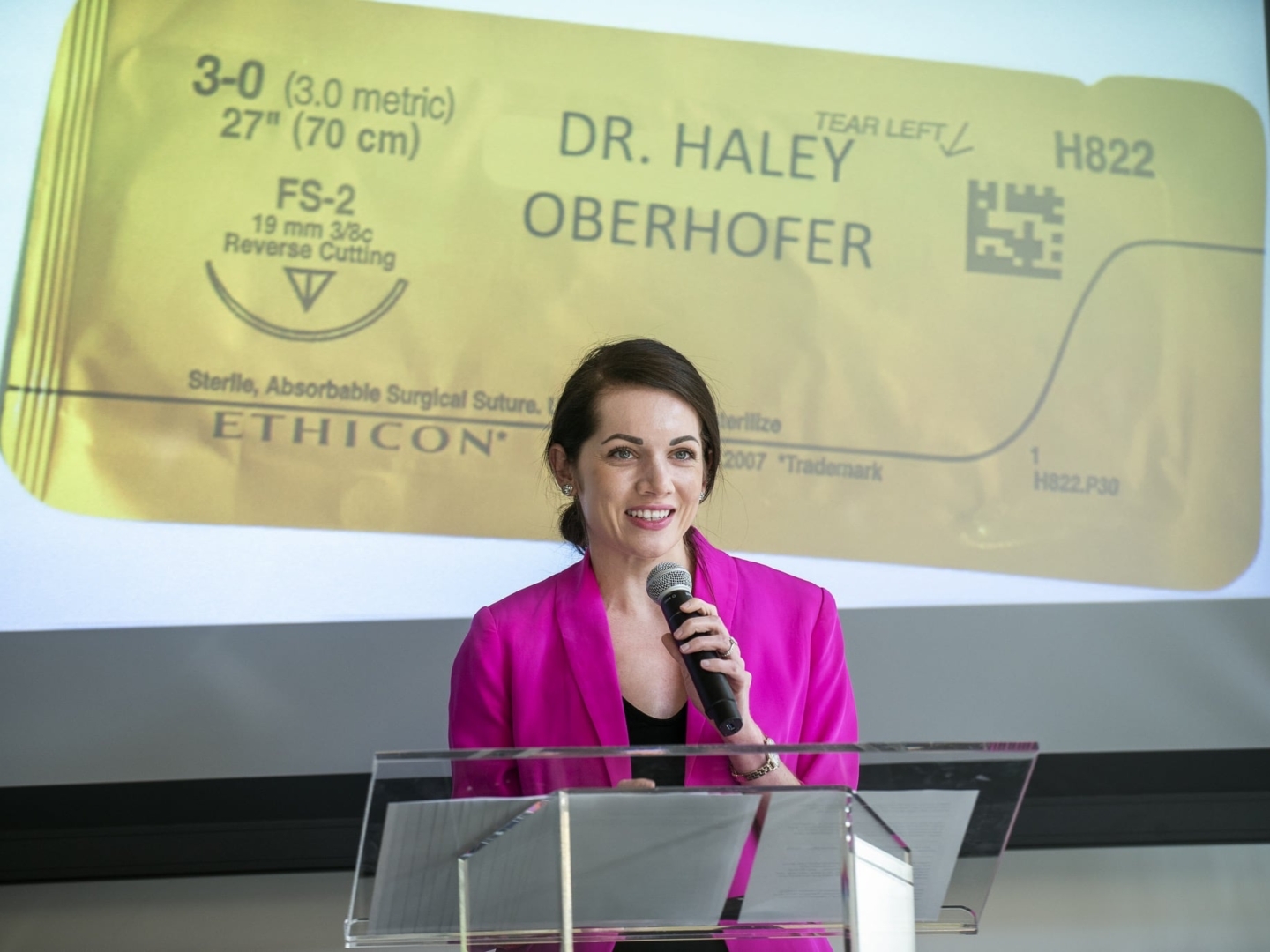 Dr. Haley Oberhofer shares her experience with Operation Smile during the 2022 International Student Leadership Conference in Miami, Florida.