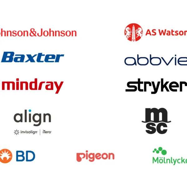 A collage of logos from corporate donors.