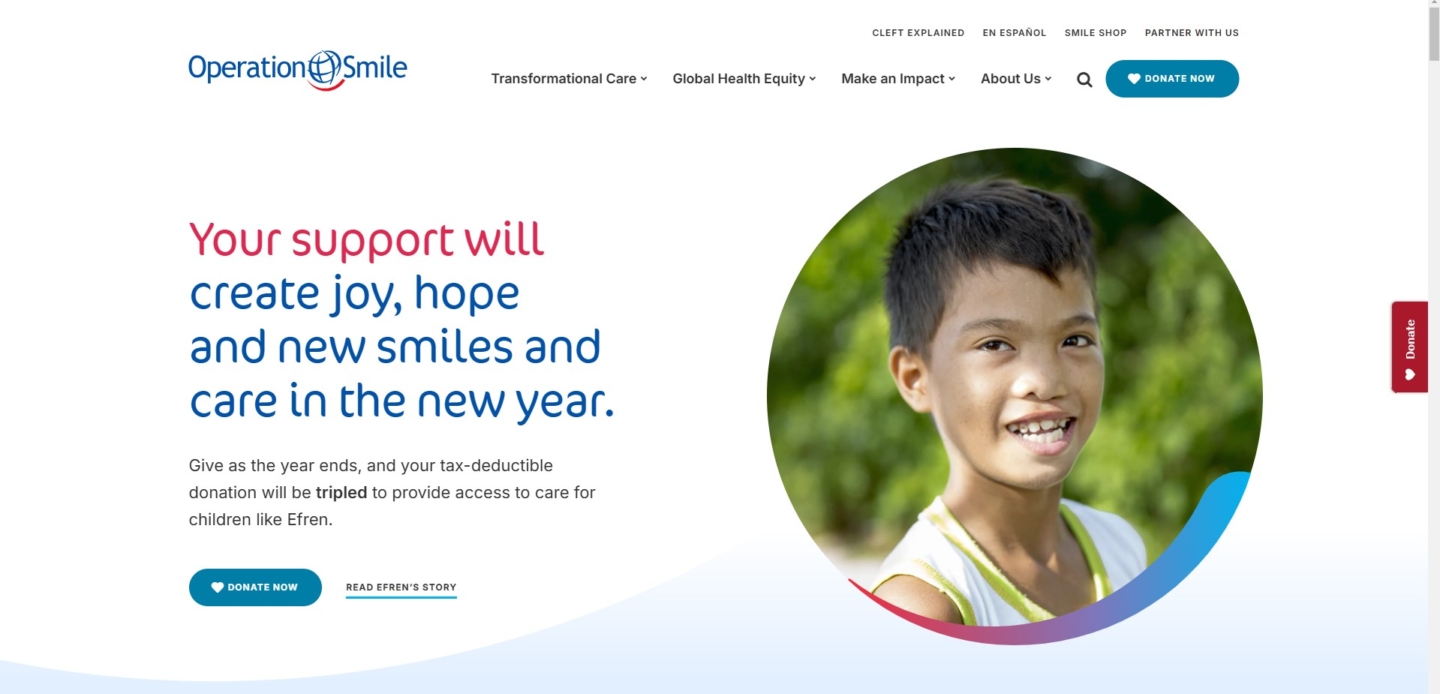 Operation Smile's New Website