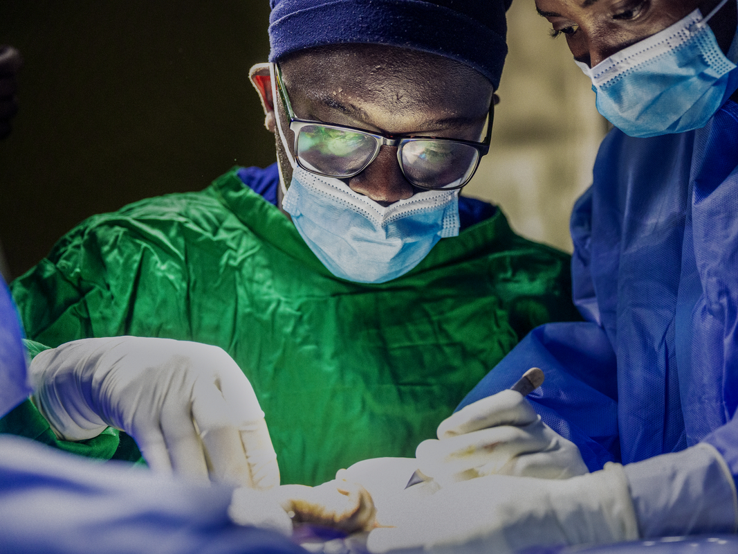 Dr. Simba during surgery.