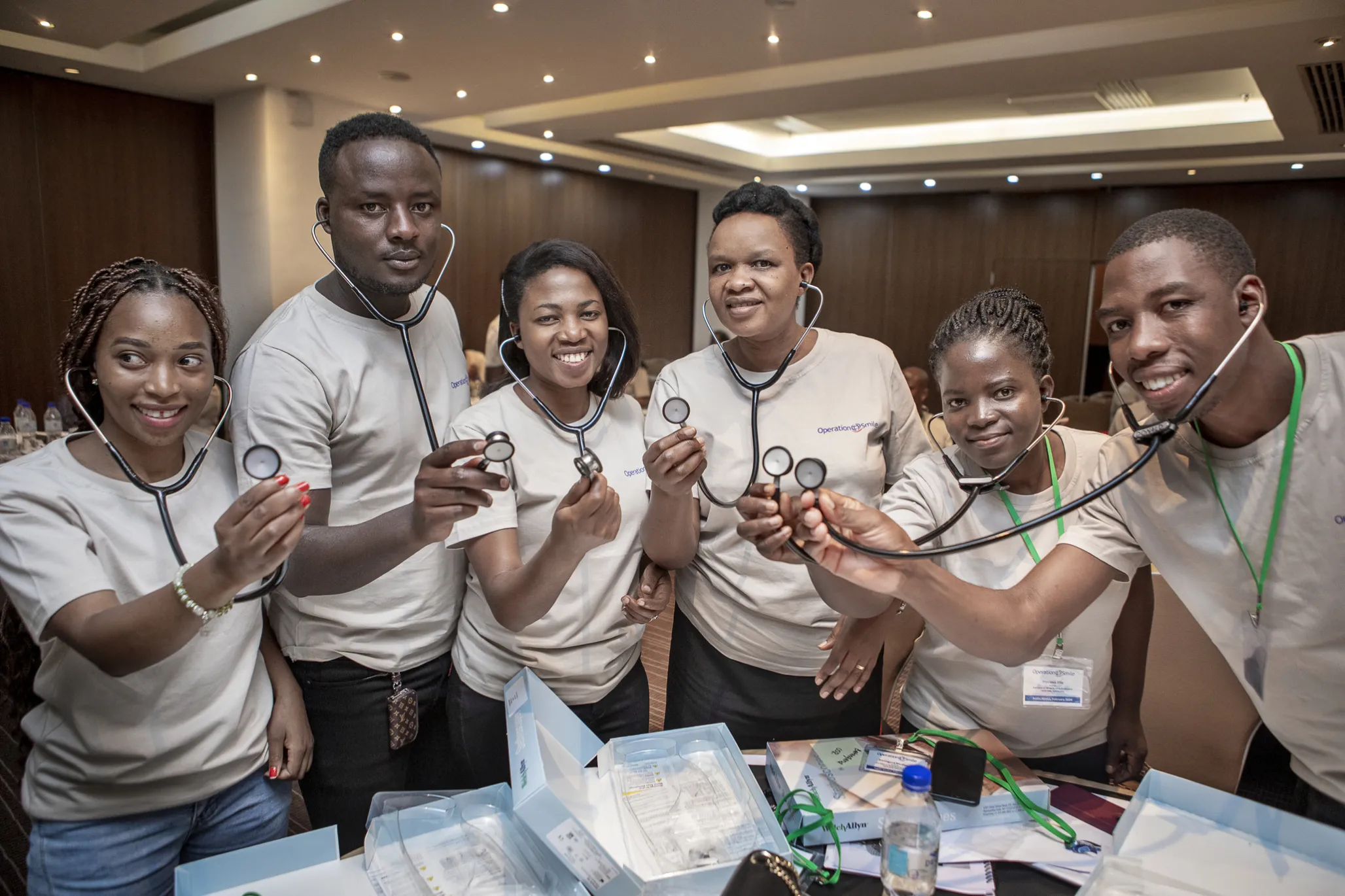 Nurses smile for the camera during a training in Ethiopia.