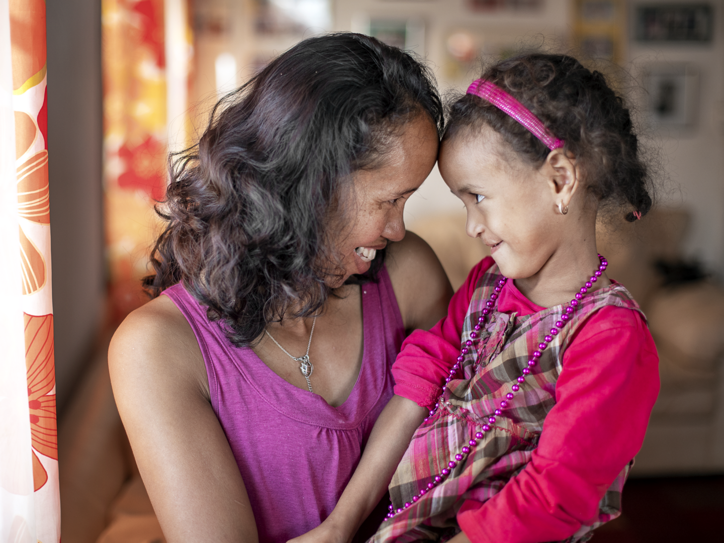 Volunteer Nina Alexia Rabeson, pictured with her daughter.