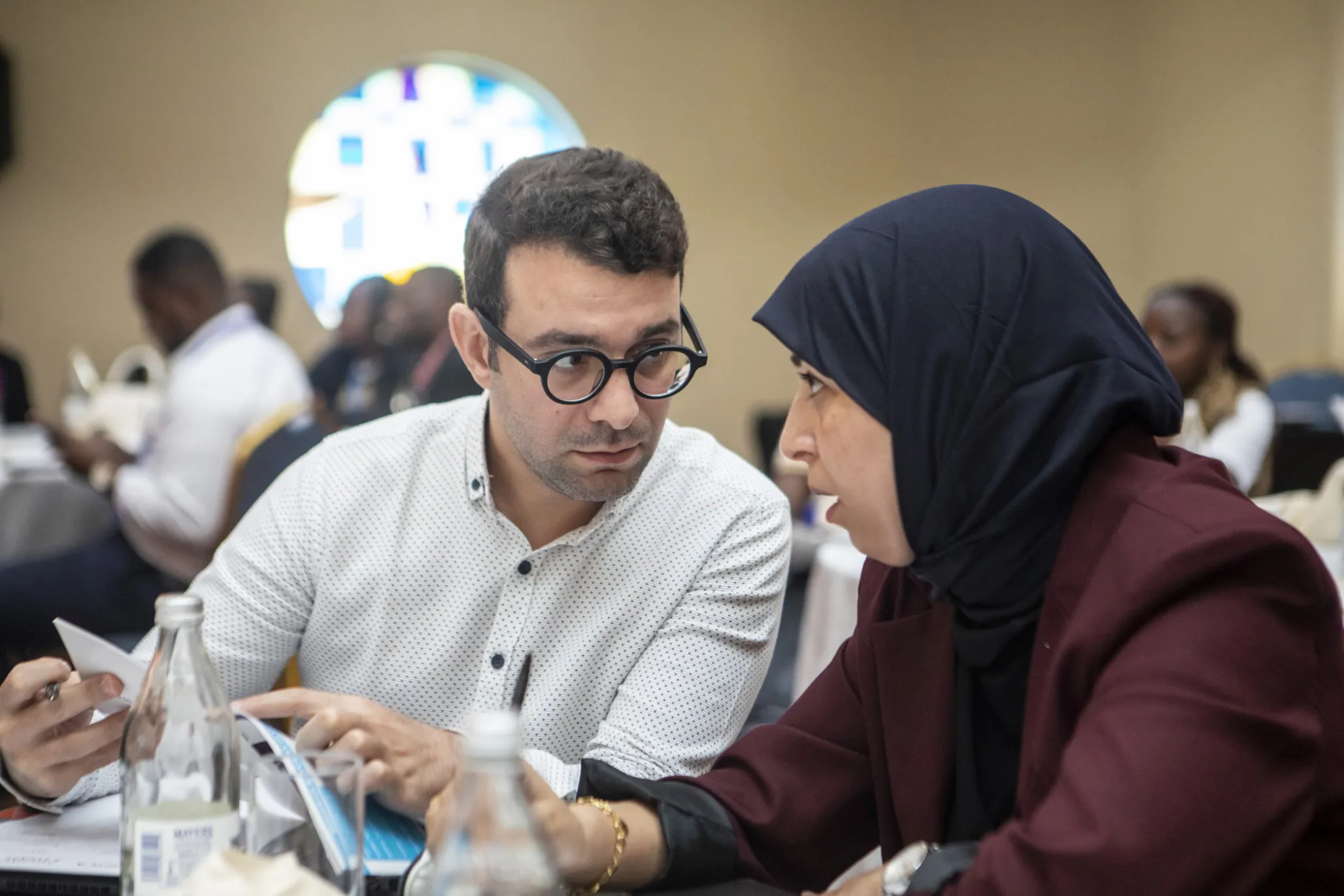 Nurses, at a training conference.