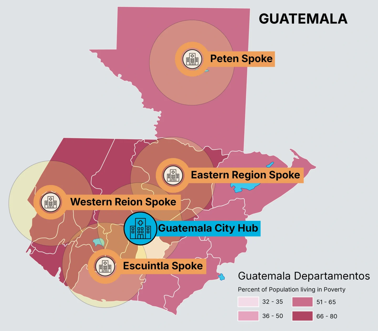 A map of Guatemala