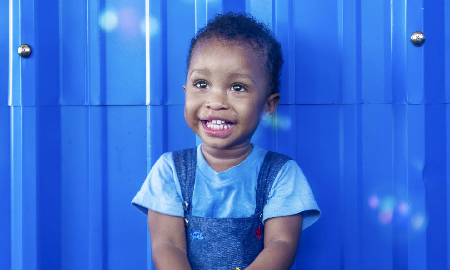 Christopher smiles for the camera after surgery.