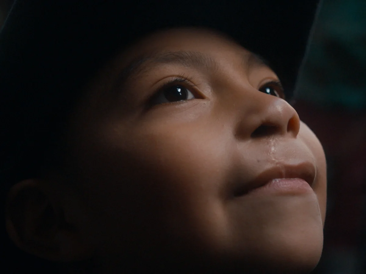 Junior Jeremias looks up.