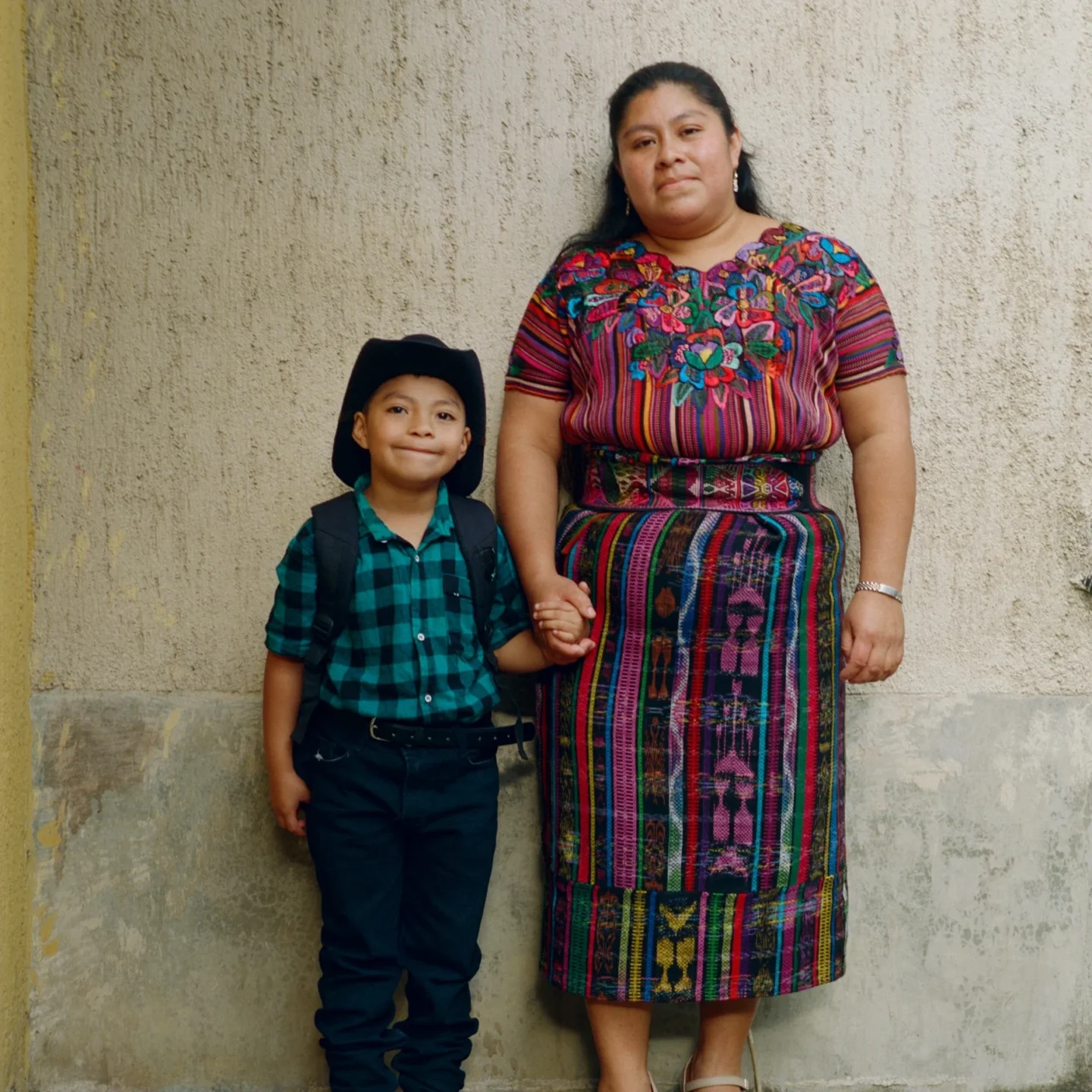 Junior Jeremias and his mom.