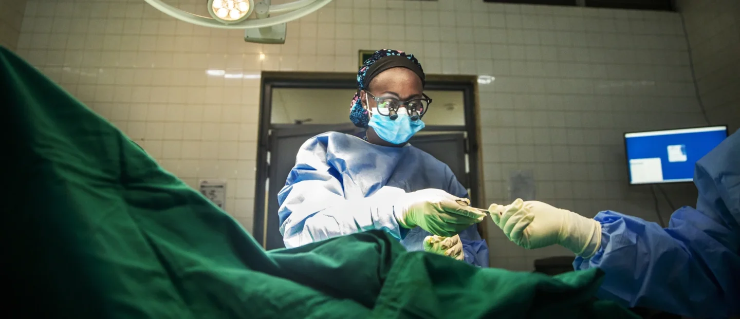 Dr. Francoise performs surgery.