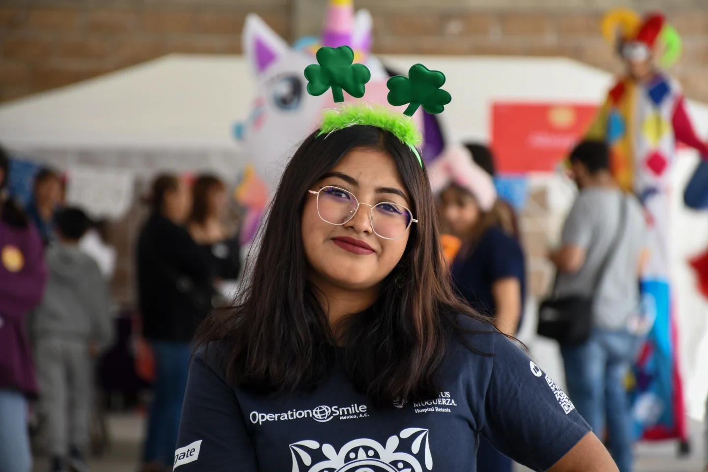 Abril looks at the camera.